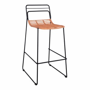 ΣΚΑΜΠΟ ΜΕΤΑΛΛΙΚΟ ALLEGRA ΜΕ ΠΛΑΤΗ ΜΕ WICKER ΣΕ ΜΠΕΖ ΑΠΟΧΡΩΣΗ