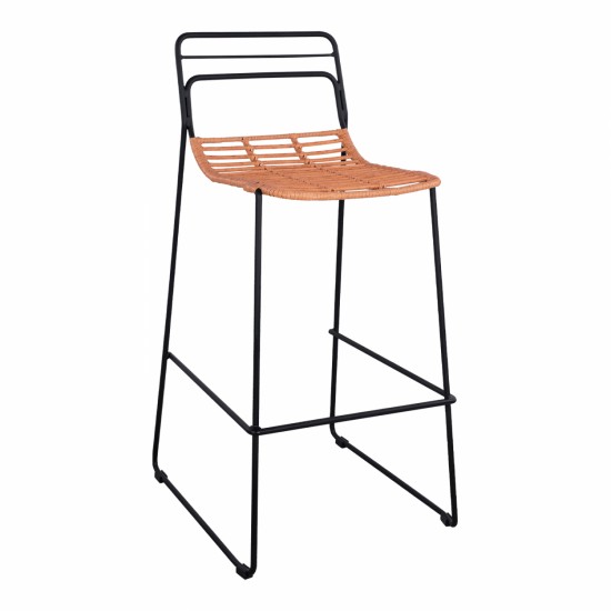 ΣΚΑΜΠΟ ΜΕΤΑΛΛΙΚΟ ALLEGRA ΜΕ ΠΛΑΤΗ ΜΕ WICKER ΣΕ ΜΠΕΖ ΑΠΟΧΡΩΣΗ