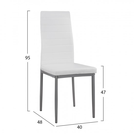 ΚΑΡΕΚΛΑ ΜΕΤΑΛΛΙΚΗ LADY ΛΕΥΚΟ PU ΜΕΤΑΛΛΙΚΟ ΣΚΕΛΕΤΟ K/D