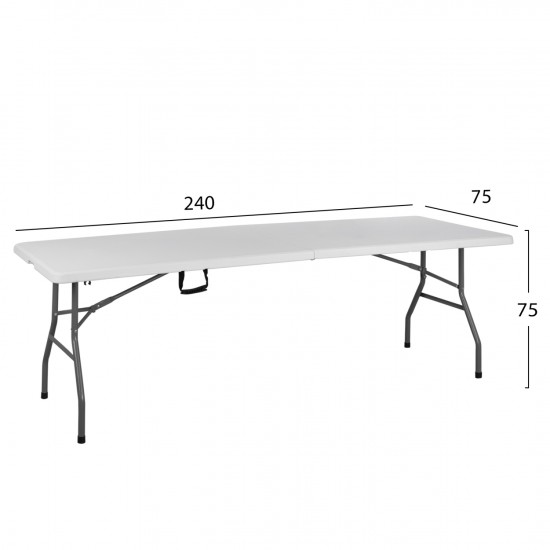 ΤΡΑΠΕΖΙ CATERING-ΣΥΝΕΔΡΙΟΥ  240Χ75Χ75 ΒΑΛΙΤΣΑ ΠΤΥΣΣΟΜΕΝΟ