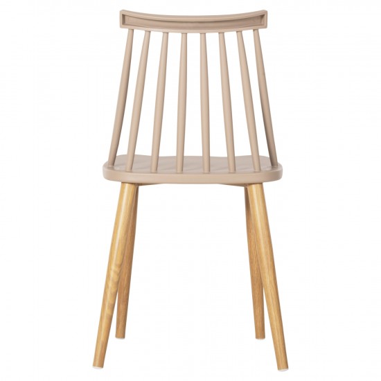 ΚΑΡΕΚΛΑ ΤΡΑΠΕΖΑΡΙΑΣ VANESSA ΚΑΠΟΥΤΣΙΝΟ ΜΕ ΜΕΤΑΛΛΙΚΑ ΠΟΔΙΑ 42,5x44x81Υ εκ.