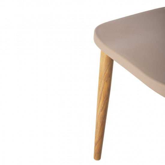 ΚΑΡΕΚΛΑ ΤΡΑΠΕΖΑΡΙΑΣ VANESSA ΚΑΠΟΥΤΣΙΝΟ ΜΕ ΜΕΤΑΛΛΙΚΑ ΠΟΔΙΑ 42,5x44x81Υ εκ.