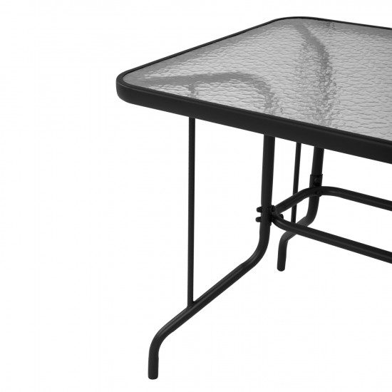 ΤΡΑΠΕΖΙ ΜΕΤΑΛΛΙΚΟ ΓΚΡΙ ΜΕ ΓΥΑΛΙΝΗ ΕΠΙΦΑΝΕΙΑ 120Χ70Χ71Υ εκ.