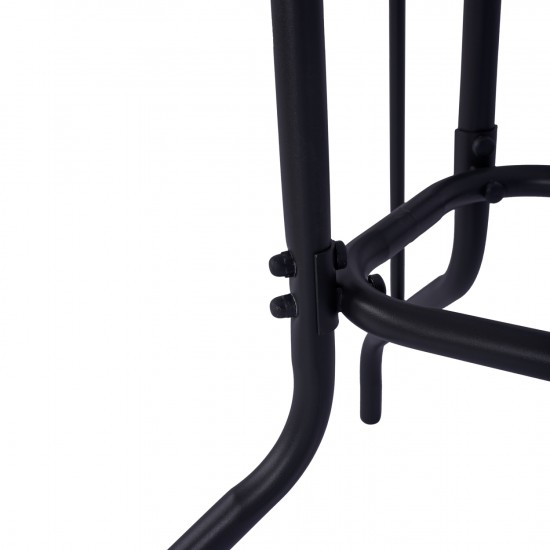 ΤΡΑΠΕΖΙ ΜΕΤΑΛΛΙΚΟ ΓΚΡΙ ΜΕ ΓΥΑΛΙΝΗ ΕΠΙΦΑΝΕΙΑ 120Χ70Χ71Υ εκ.