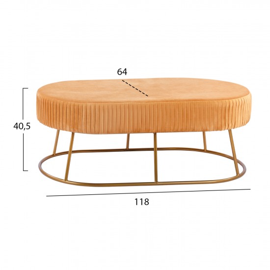 ΠΑΓΚΑΚΙ ALINAFE ΑΠΟ ΧΡΥΣΟ ΒΕΛΟΥΔΟ ΜΕ ΧΡΥΣΗ ΒΑΣΗ 118Χ66Χ42Y εκ.