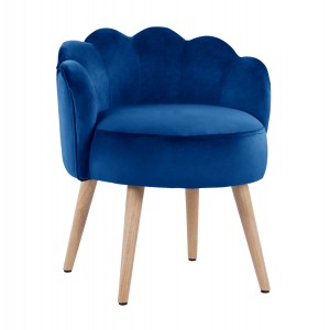 ΣΚΑΜΠΟ ΜΕ ΠΛΑΤΗ ELISE ΑΠΟ ΜΠΛΕ ΒΕΛΟΥΔΟ 55x53x61Υ εκ.