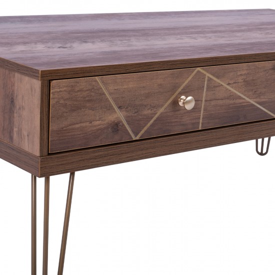 ΤΡΑΠΕΖΙ ΣΑΛΟΝΙΟΥ KAITLYN ΚΑΡΥΔΙ ΜΕ ΧΡΥΣΟ 110Χ59Χ42Υ εκ.