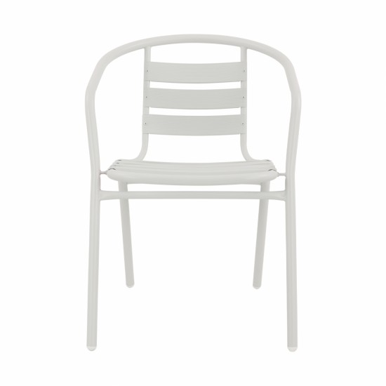 ΠΟΛΥΘΡΟΝΑ LAURA ΜΕΤΑΛΛΙΚΗ ΛΕΥΚΗ ΜΕ ΦΕΤΕΣ ΑΛΟΥΜΙΝΙΟΥ 54x59x73Υ εκ.