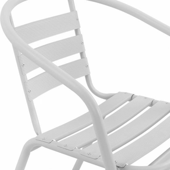 ΠΟΛΥΘΡΟΝΑ LAURA ΜΕΤΑΛΛΙΚΗ ΛΕΥΚΗ ΜΕ ΦΕΤΕΣ ΑΛΟΥΜΙΝΙΟΥ 54x59x73Υ εκ.