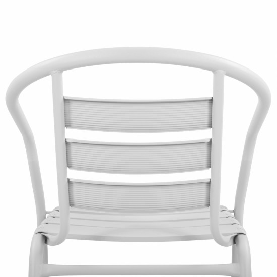 ΠΟΛΥΘΡΟΝΑ LAURA ΜΕΤΑΛΛΙΚΗ ΛΕΥΚΗ ΜΕ ΦΕΤΕΣ ΑΛΟΥΜΙΝΙΟΥ 54x59x73Υ εκ.