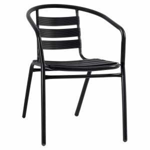 ΠΟΛΥΘΡΟΝΑ LAURA ΜΕΤΑΛΛΙΚΗ ΜΑΥΡΗ ΜΕ ΦΕΤΕΣ ΑΛΟΥΜΙΝΙΟΥ 54x59x73Υ εκ.