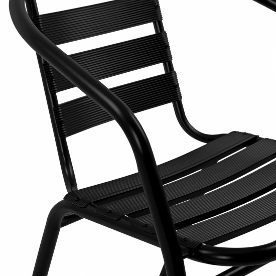 ΠΟΛΥΘΡΟΝΑ LAURA ΜΕΤΑΛΛΙΚΗ ΜΑΥΡΗ ΜΕ ΦΕΤΕΣ ΑΛΟΥΜΙΝΙΟΥ 54x59x73Υ εκ.