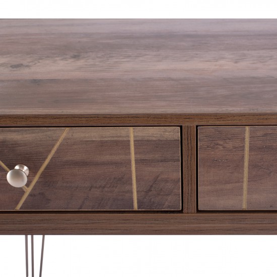 ΚΟΝΣΟΛΑ KAITLYN ΚΑΡΥΔΙ ΜΕ ΧΡΥΣΟ 120x55x79Υ εκ.