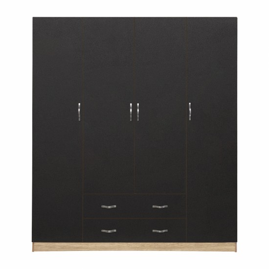 ΝΤΟΥΛΑΠΑ 4ΦΥΛΛΗ ΜΕ 2 ΣΥΡΤΑΡΙΑ 200Χ180Χ55.5εκ SONAMA-ΓΚΡΙ