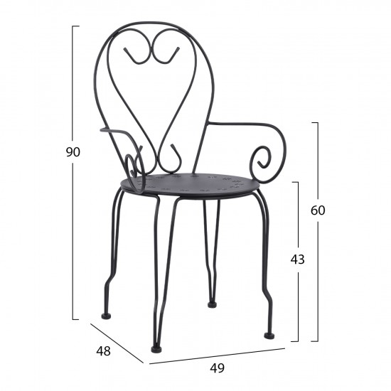 ΚΑΡΕΚΛΑ ΠΟΛΥΘΡΟΝΑ ΜΕΤΑΛΛΙΚΗ AMORE ΑΝΘΡΑΚΙ