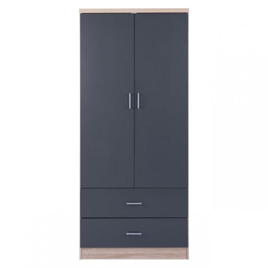 ΝΤΟΥΛΑΠΑ 2ΦΥΛΛΗ ME 2 ΣΥΡΤΑΡΙΑ  SONAMA-ΓΚΡΙ 80Χ42Χ181εκ.