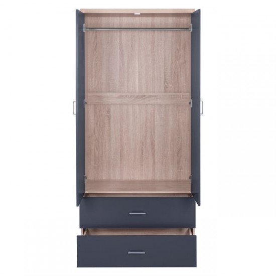 ΝΤΟΥΛΑΠΑ 2ΦΥΛΛΗ ME 2 ΣΥΡΤΑΡΙΑ  SONAMA-ΓΚΡΙ 80Χ42Χ181εκ.