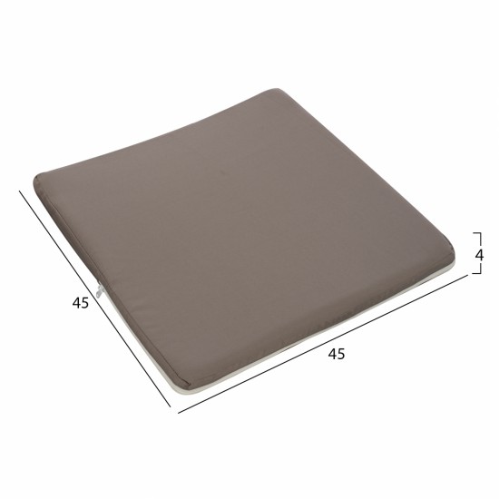 ΜΑΞΙΛΑΡΙ ΚΑΡΕΚΛΑΣ POLYESTER CHIOS ΓΚΡΙ 45X45X3κ.