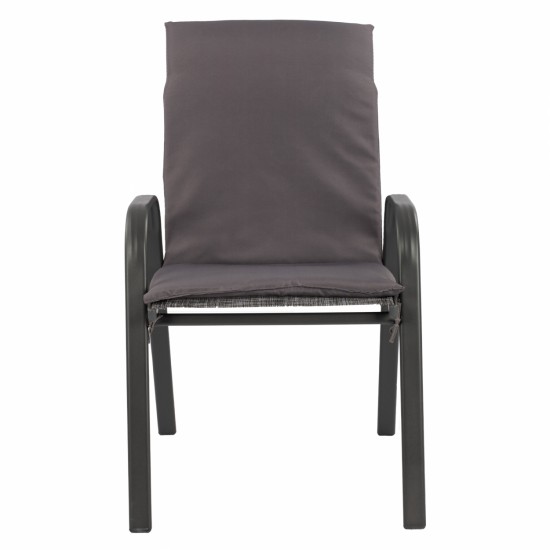 ΠΟΛΥΘΡΟΝΑ LEON ΜΕΤΑΛΛΙΚΗ ΓΚΡΙ ME ΓΚΡΙ ΜΑΞΙΛΑΡΙ 54x70x93 cm.