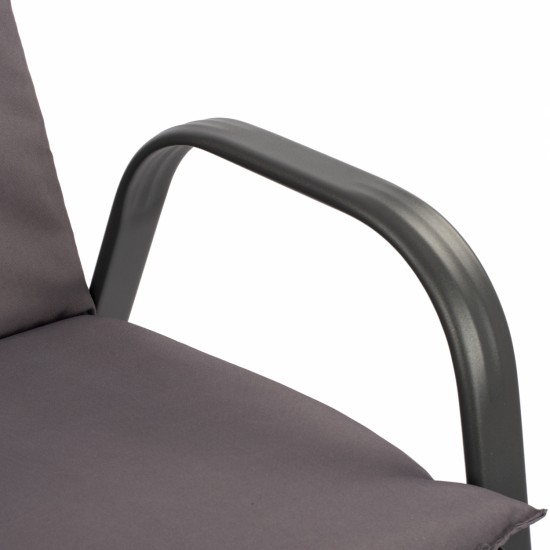 ΠΟΛΥΘΡΟΝΑ LEON ΜΕΤΑΛΛΙΚΗ ΓΚΡΙ ME ΓΚΡΙ ΜΑΞΙΛΑΡΙ 54x70x93 cm.