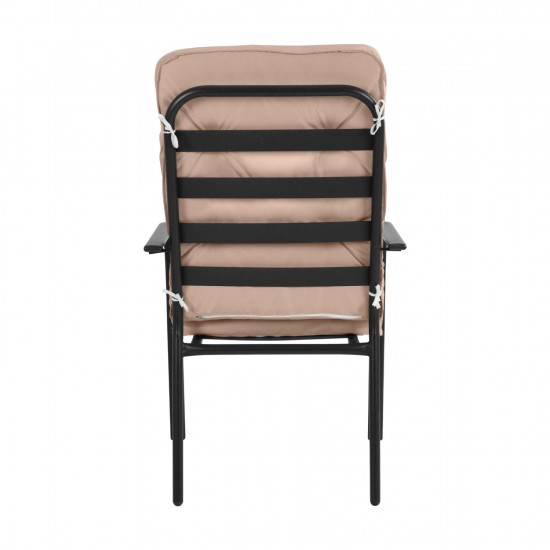 ΠΟΛΥΘΡΟΝΑ ΜΕΤΑΛΛΙΚΗ ENDIKA ΣΕ ΚΑΦΕ ΧΡΩΜΑ ΜΕ ΜΠΕΖ ΜΑΞΙΛΑΡΙ 60Χ71Χ105Υ εκ.