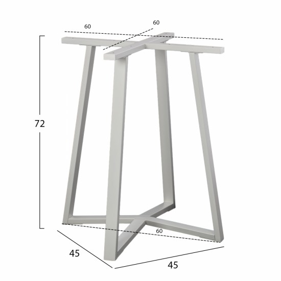 ΒΑΣΗ ΑΛΟΥΜΙΝΙΟΥ ΛΕΥΚΗ 60x60x71Υ εκ.