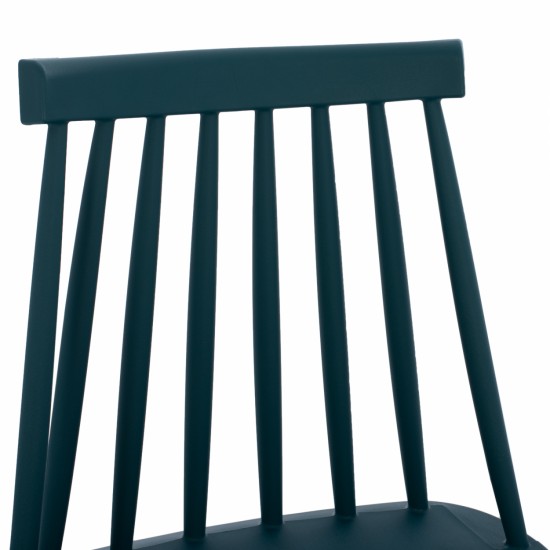 ΚΑΡΕΚΛΑ ΤΡΑΠΕΖΑΡΙΑΣ VANESSA ΜΠΛΕ ΜΕ ΜΕΤΑΛΛΙΚΑ ΠΟΔΙΑ 43x41x82,5 εκ.