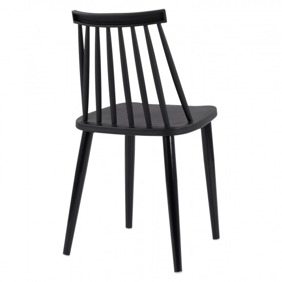 ΚΑΡΕΚΛΑ ΤΡΑΠΕΖΑΡΙΑΣ VANESSA ΜΑΥΡΟ ΜΕ ΜΕΤΑΛΛΙΚΑ ΠΟΔΙΑ ΜΑΥΡΑ 43x46,5x82εκ.