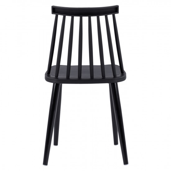 ΚΑΡΕΚΛΑ ΤΡΑΠΕΖΑΡΙΑΣ VANESSA ΜΑΥΡΟ ΜΕ ΜΕΤΑΛΛΙΚΑ ΠΟΔΙΑ ΜΑΥΡΑ 43x46,5x82εκ.