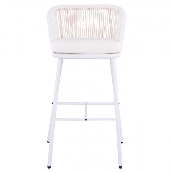 ΣΚΑΜΠΟ ΜΕ ΜΕΤΑΛΛΙΚΟ ΣΚΕΛΕΤΟ ΚΑΙ ΣΧΟΙΝΙ ΛΕΥΚΟ  46x54x101 εκ.