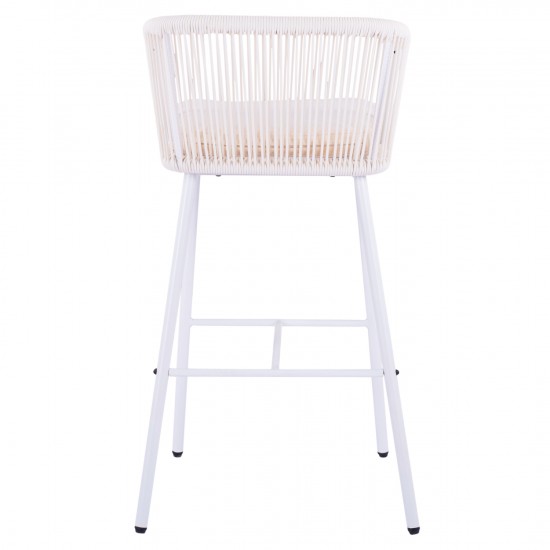 ΣΚΑΜΠΟ ΜΕ ΜΕΤΑΛΛΙΚΟ ΣΚΕΛΕΤΟ ΚΑΙ ΣΧΟΙΝΙ ΛΕΥΚΟ  46x54x101 εκ.