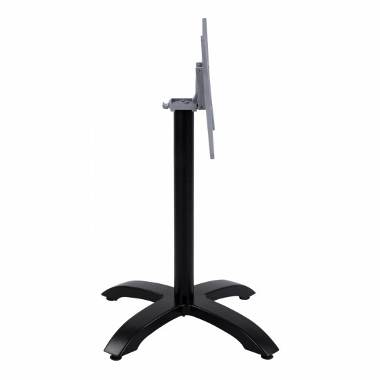 ΒΑΣΗ ΑΛΟΥΜΙΝΙΟΥ ΠΤΥΣΣΟΜΕΝΗ ΜΑΥΡΟ ΜΑΤ 66Χ66Χ72Υεκ. ΜΕ ΣΤΑΥΡΟ 48Χ48εκ.