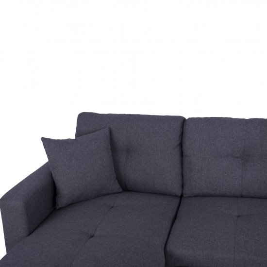 ΚΑΝΑΠΕΣ ΓΩΝΙΑ ΚΡΕΒΑΤΙ WAYNE 224x147x85Υεκ. ΓΚΡΙ ΥΦΑΣΜΑ