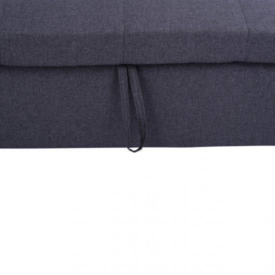 ΚΑΝΑΠΕΣ ΓΩΝΙΑ ΚΡΕΒΑΤΙ WAYNE 224x147x85Υεκ. ΓΚΡΙ ΥΦΑΣΜΑ