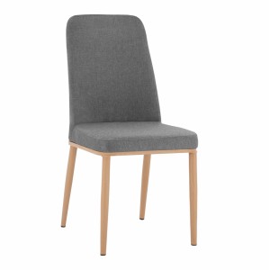 ΚΑΡΕΚΛΑ EILISH ΜΕ ΓΚΡΙ ΥΦΑΣΜΑ & ΜΕΤΑΛΛΙΚΟ ΣΚΕΛΕΤΟ 44X43X90