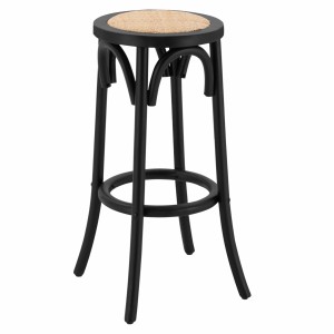 ΣΚΑΜΠΟ ΞΥΛΙΝΟ FAYE ΑΠΟ ΟΞΙΑ ΜΑΥΡΟ ΜΕ ΨΑΘΑ Φ36Χ70 