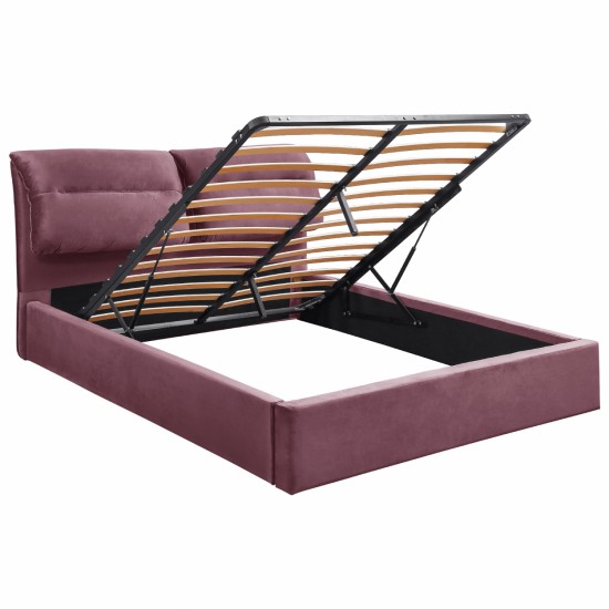 ΚΡΕΒΑΤΙ KENDRA ΒΕΛΟΥΔΟ ΣΑΠΙΟ ΜΗΛΟ ΚΑΙ ΑΠΟΘΗΚΕΥΤΙΚΟ ΧΩΡΟ 160x200 εκ.