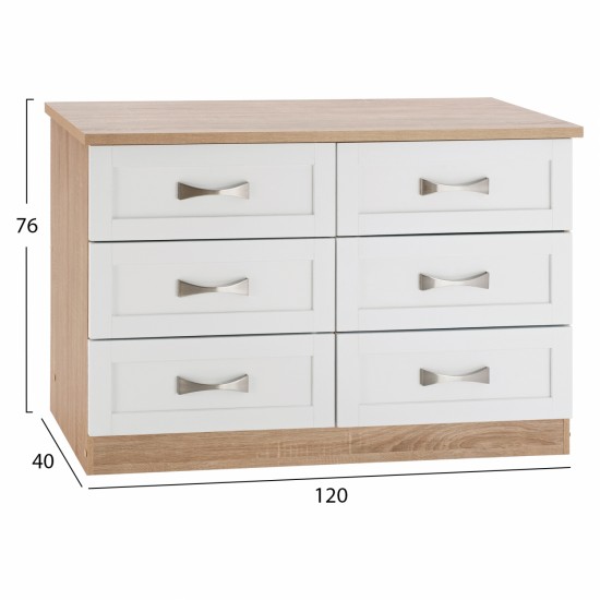 ΤΟΥΑΛΕΤΑ-ΣΥΡΤΑΡΙΕΡΑ HM317.06 ΜΕ 6 ΣΥΡΤΑΡΙΑ SONAMA-ΛΕΥΚΟ 120X40X76Υ εκ.