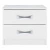 ΚΟΜΟΔΙΝΟ ΜΕ 2 ΣΥΡΤΑΡΙΑ ΚΑΙ ΑΣΗΜΙ ΧΕΡΟΥΛΙ HM2235.05 ΛΕΥΚΟ 48x40,5x41,5Y εκ.