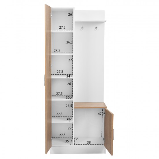 ΕΠΙΠΛΟ ΕΙΣΟΔΟΥ ΜΕ ΚΑΘΡΕΠΤΗ JANICE  ΛΕΥΚΟ-SONAMA