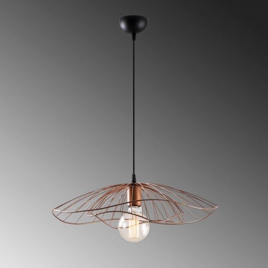 ΦΩΤΙΣΤΙΚΟ ΟΡΟΦΗΣ ΜΕΤΑΛΛΙΚΟ ΚΡΕΜΑΣΤΟ ΜΠΡΟΝΖΕ HM7229.02 Φ50x111