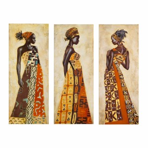 ΠΙΝΑΚΑΣ ΤΡΙΠΤΥΧΟ MDF AFRICAL STYLE WOMEN 60X0,3X50 εκ.