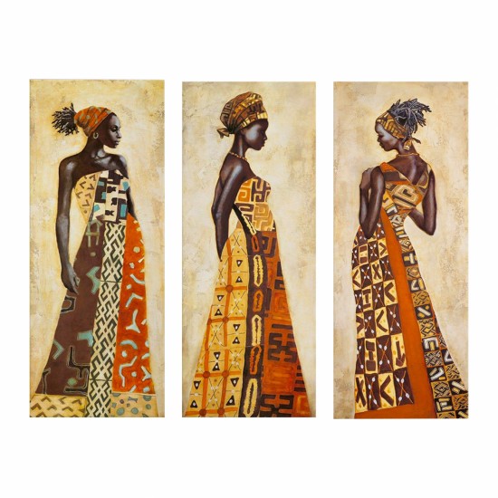 ΠΙΝΑΚΑΣ ΤΡΙΠΤΥΧΟ MDF AFRICAL STYLE WOMEN 60X0,3X50 εκ.