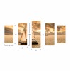 ΠΙΝΑΚΑΣ ΠΕΝΤΑΠΤΥΧΟ MDF SUNSET SAILING 100X0,3X60 εκ.