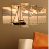 ΠΙΝΑΚΑΣ ΠΕΝΤΑΠΤΥΧΟ MDF SUNSET SAILING 100X0,3X60 εκ.