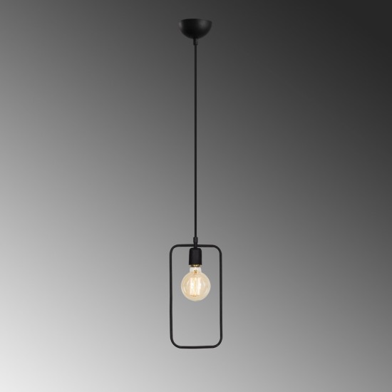 ΦΩΤΙΣΤΙΚΟ ΟΡΟΦΗΣ ΚΡΕΜΑΣΤΟ ΜΕΤΑΛΛΙΚΟ ΜΑΥΡΟ  15Χ6Χ123 εκ.