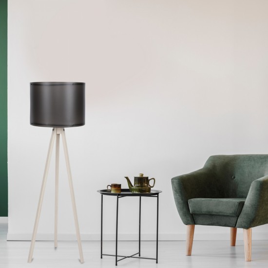 ΦΩΤΙΣΤΙΚΟ ΕΠΙΔΑΠΕΔΙΟ ΞΥΛΙΝΟ ΜΕ ΚΡΕΜ ΠΟΔΙΑ ΚΑΙ ΜΑΥΡΟ ΚΑΠΕΛΟ