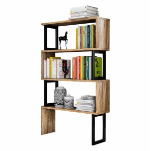 ΒΙΒΛΙΟΘΗΚΗ ΚΑΡΥΔΙ ΜΕ ΜΑΥΡΟ ΣΚΕΛΕΤΟ 80x22x128 εκ. 