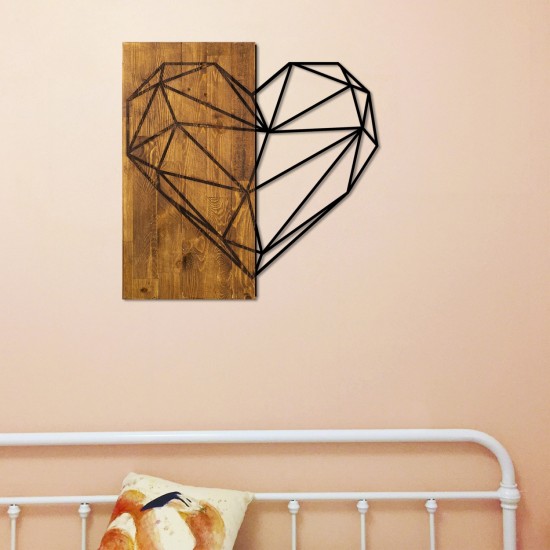 ΔΙΑΚΟΣΜΗΤΙΚΟ ΤΟΙΧΟΥ ΞΥΛΙΝΟ ΜΕ ΜΕΤΑΛΛΙΚΗ ΚΑΡΔΙΑ 58Χ58 HM7219