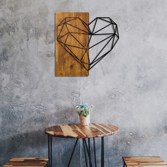 ΔΙΑΚΟΣΜΗΤΙΚΟ ΤΟΙΧΟΥ ΞΥΛΙΝΟ ΜΕ ΜΕΤΑΛΛΙΚΗ ΚΑΡΔΙΑ 58Χ58 HM7219